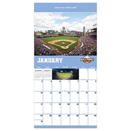 2027 Ballparks Wall Calendar